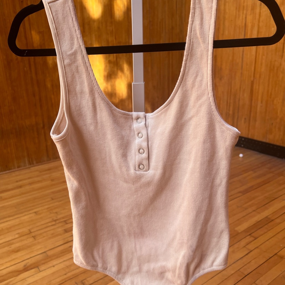 Buddy Love Cream Tan Fitted Bodysuit